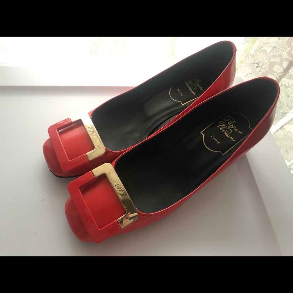Roger Vivier 35 orange red